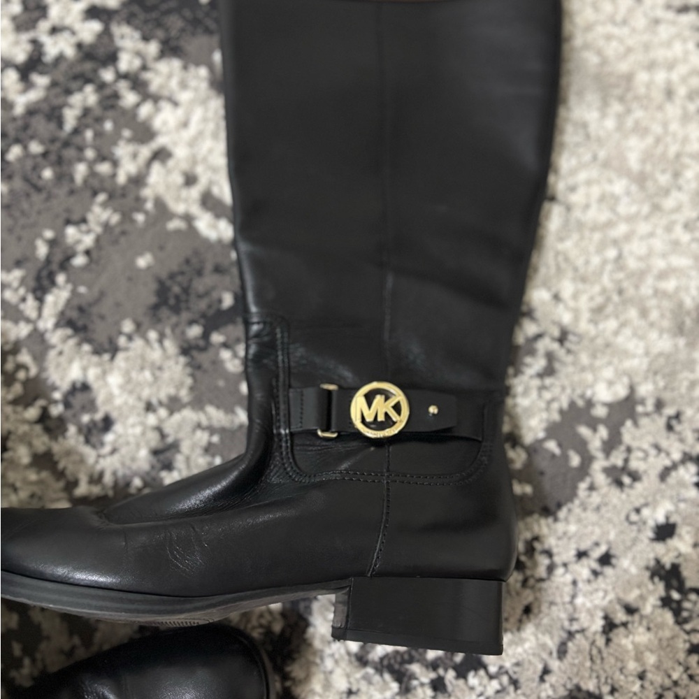 Michael Kors Black and Brown Riding Boots - Picture 2 of 4